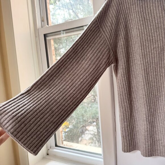 NWT Reformation Fantino Cashmere Sweater Collared Cardigan Oatmeal XS - Picture 7 of 16